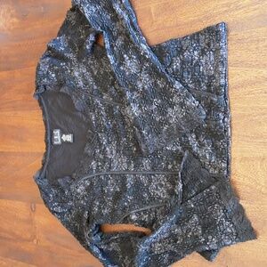 INC International Concepts Black & Grey Top